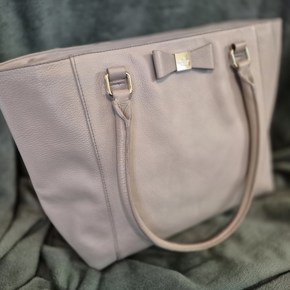 Gray/ "Mouse" Kate Spade NY Francis Lenny Drive Leather Tote